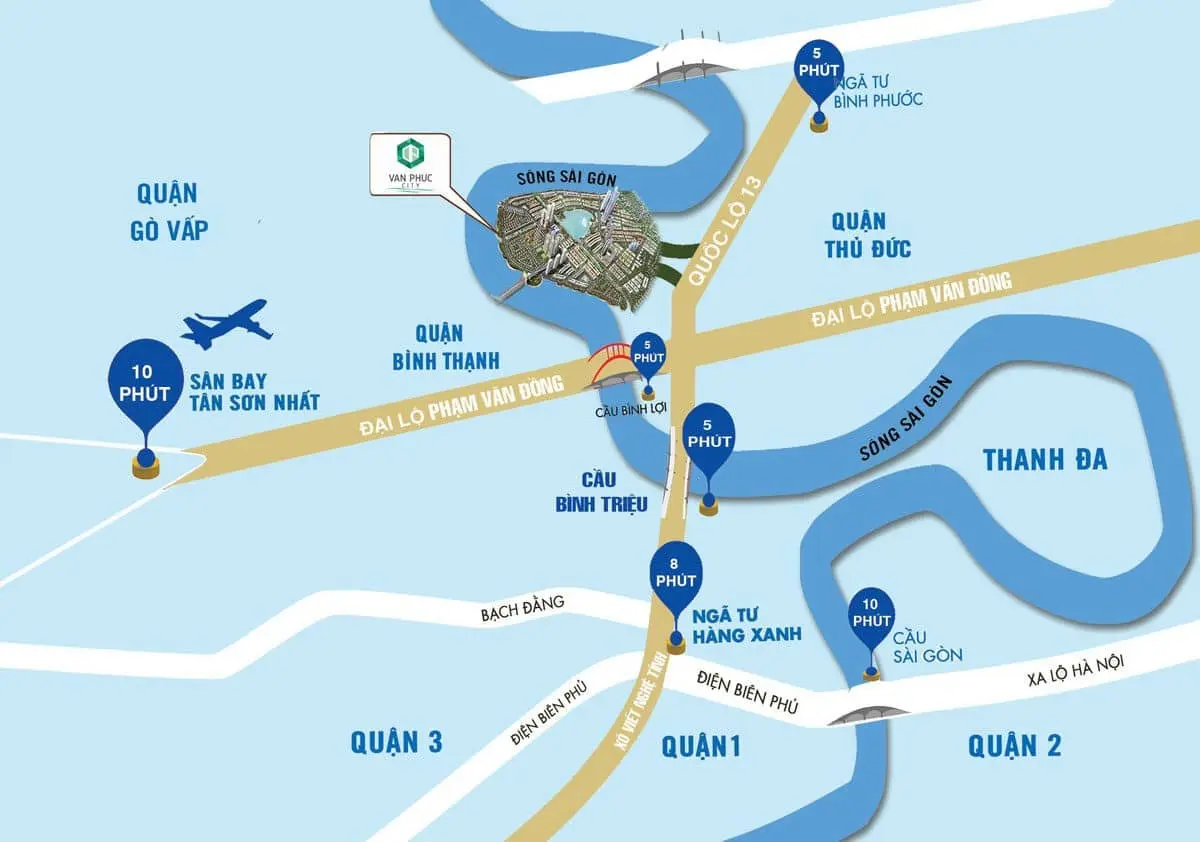 VẠN PHÚC MANSION THỦ ĐỨC 4 Vị trí Dự án Khu đô thị Vạn Phúc City Thủ Đức