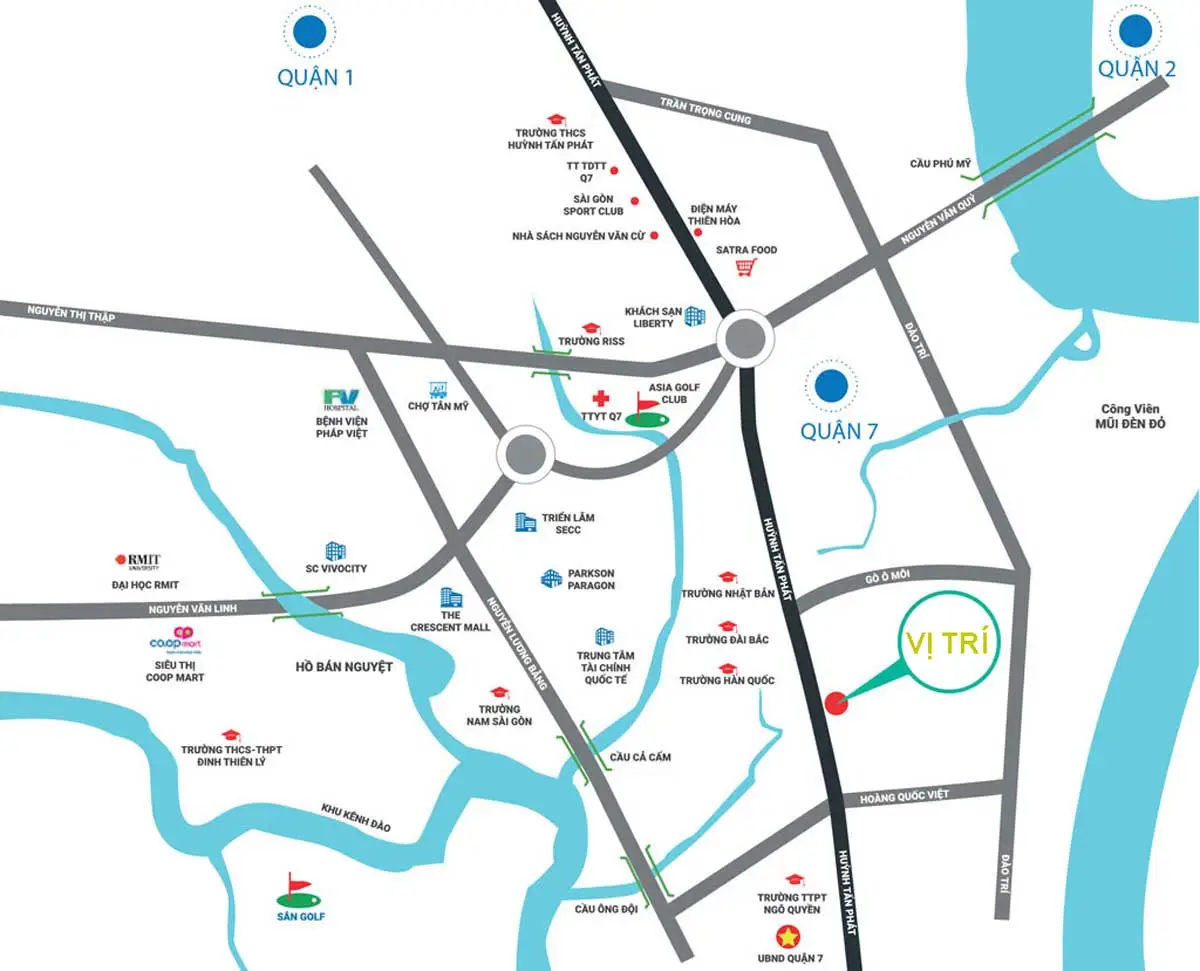 STELLA RIVERSIDE QUẬN 7 2 Vị trí Dự án Căn hộ Stella Riverside Quận 7