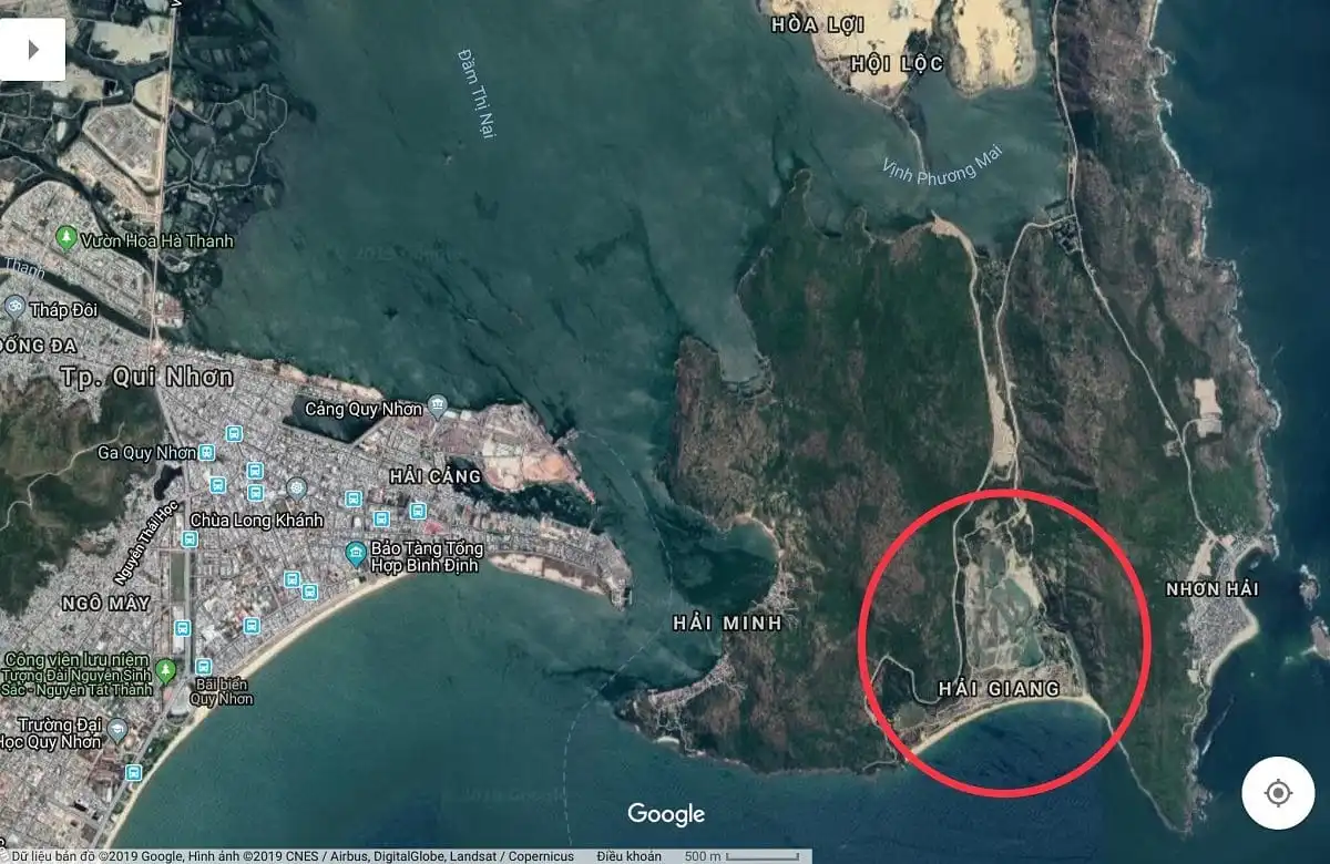 VINPEARL QUY NHƠN 3 Vị trí Vinpeal Quy Nhơn tại Hải Giang