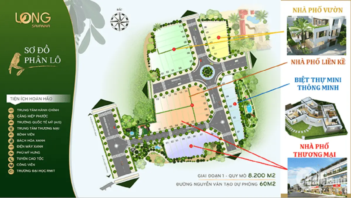 LONG SAVANNA NHÀ BÈ 10 Sơ đồ phân lô Long Savanna