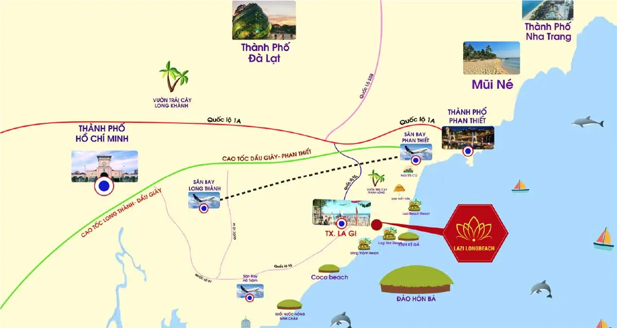LAZI LONG BEACH 2 Vị trí Dự án Lazi Long Beach