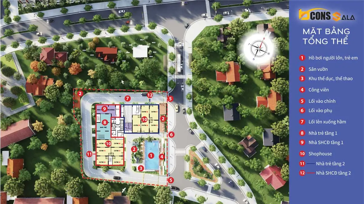 BCONS SALA DĨ AN BÌNH DƯƠNG 4 Hệ thống Tiện ích nội khu Dự án Căn hộ Bcons Sala Bình Dương