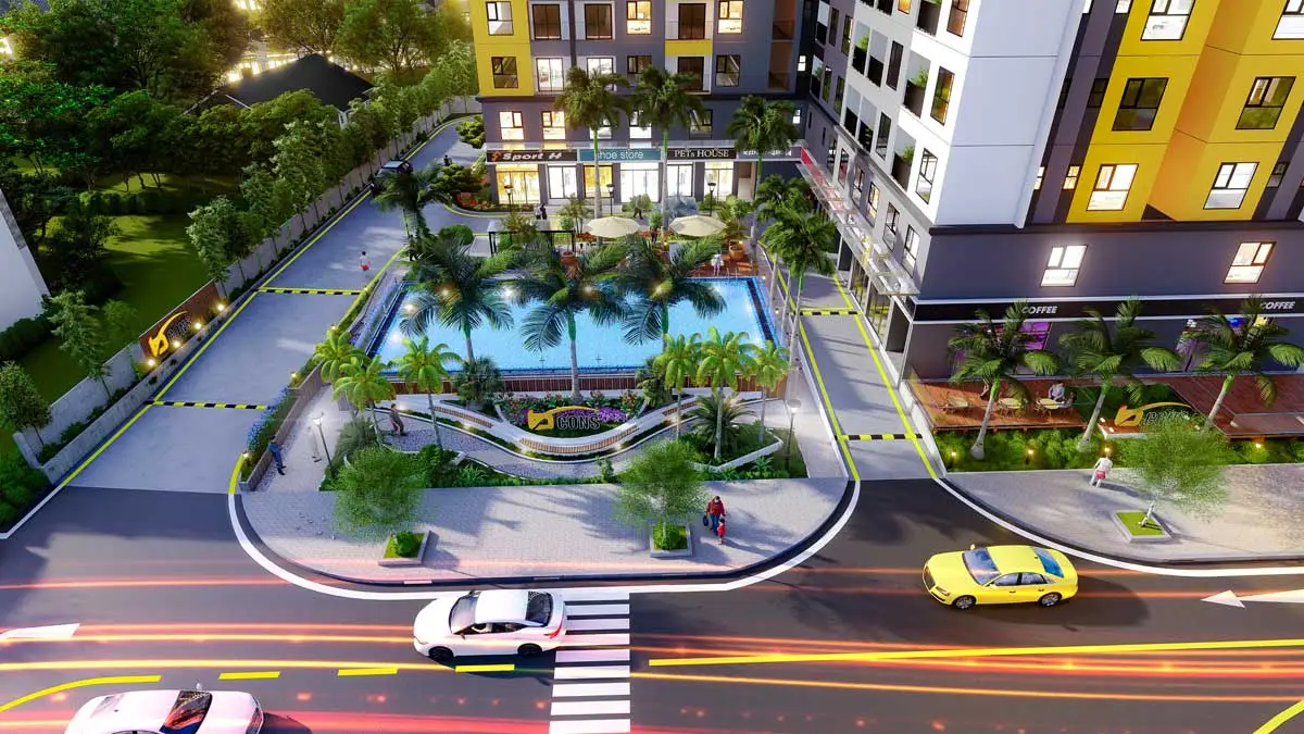 BCONS SALA DĨ AN BÌNH DƯƠNG 6 Công viên nội khu Dự án Căn hộ Chung cư Bcons Sala Dĩ An Bình Dương