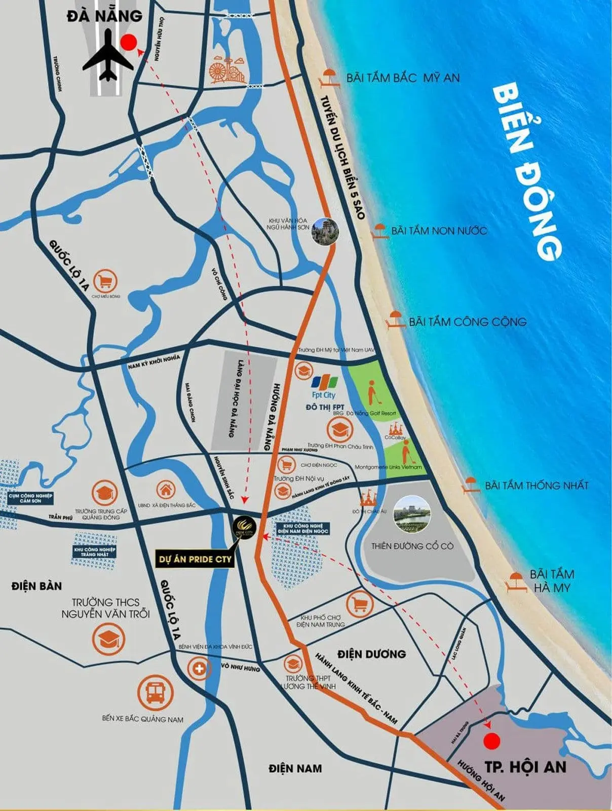 PRIDE CITY ĐIỆN NGỌC QUẢNG NAM 3 Vị trí Dự án Khu đô thị Pride City Điện Ngọc Quảng Nam