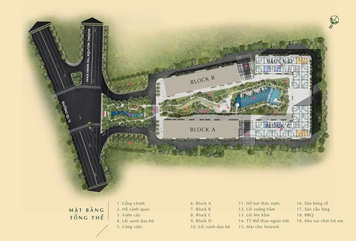 ANDERSON PARK BÌNH DƯƠNG 16 Mặt bằng Tổng thể Dự án Anderson Park Bình Dương