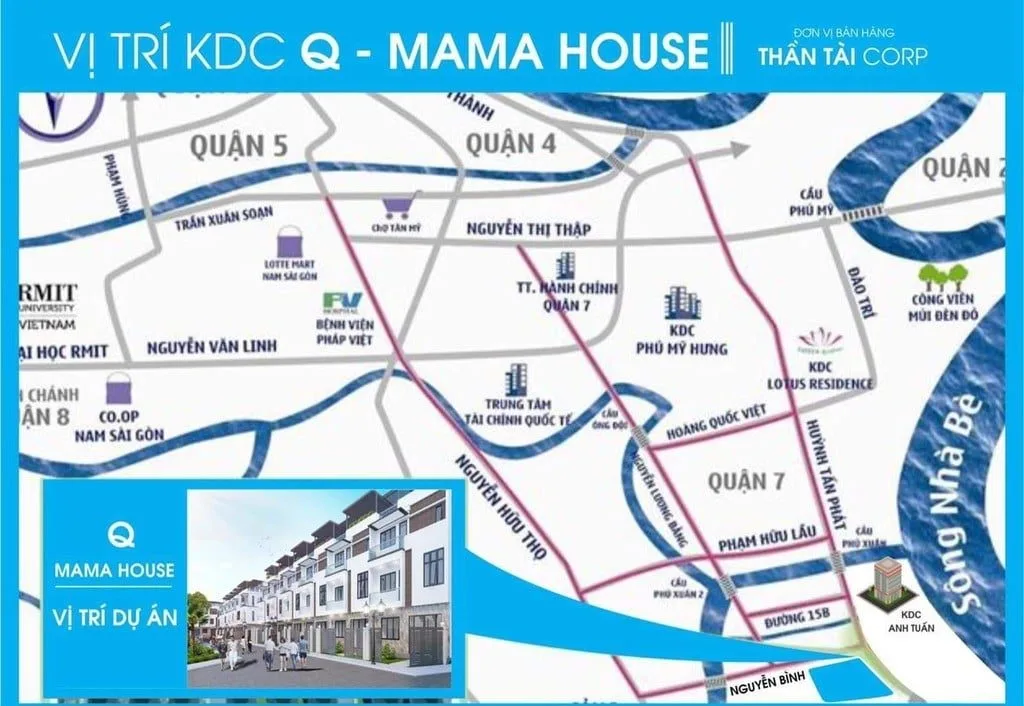 Q MAMA HOUSE HUỲNH TẤN PHÁT 3 vị trí dự án Q mama House - DỰ ÁN Q MAMA HOUSE HUỲNH TẤN PHÁT