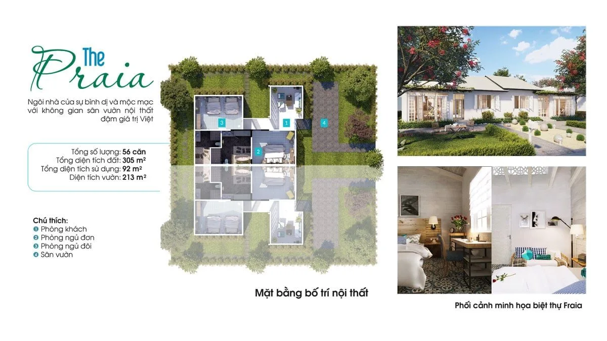 PÉROLAS VILLAS RESORT BÌNH THUẬN 14 Khu Praia - Thiết kế Biệt Thự Hướng Biển