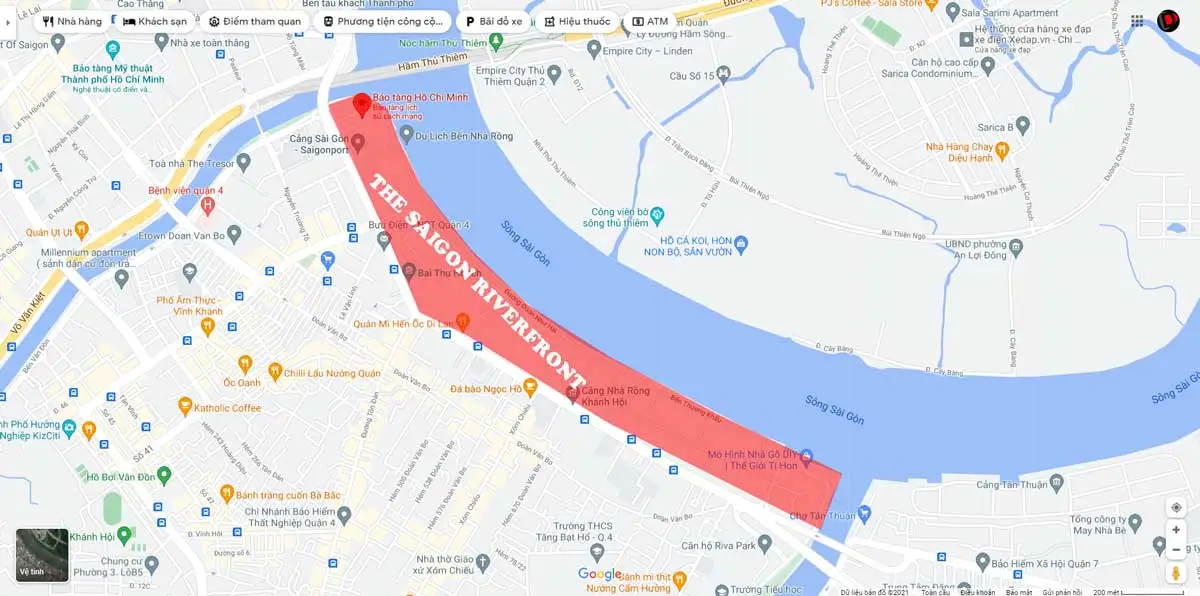 THE SAIGON RIVERFRONT 2 Vị trí Dự án The Saigon Riverfront Quận 4