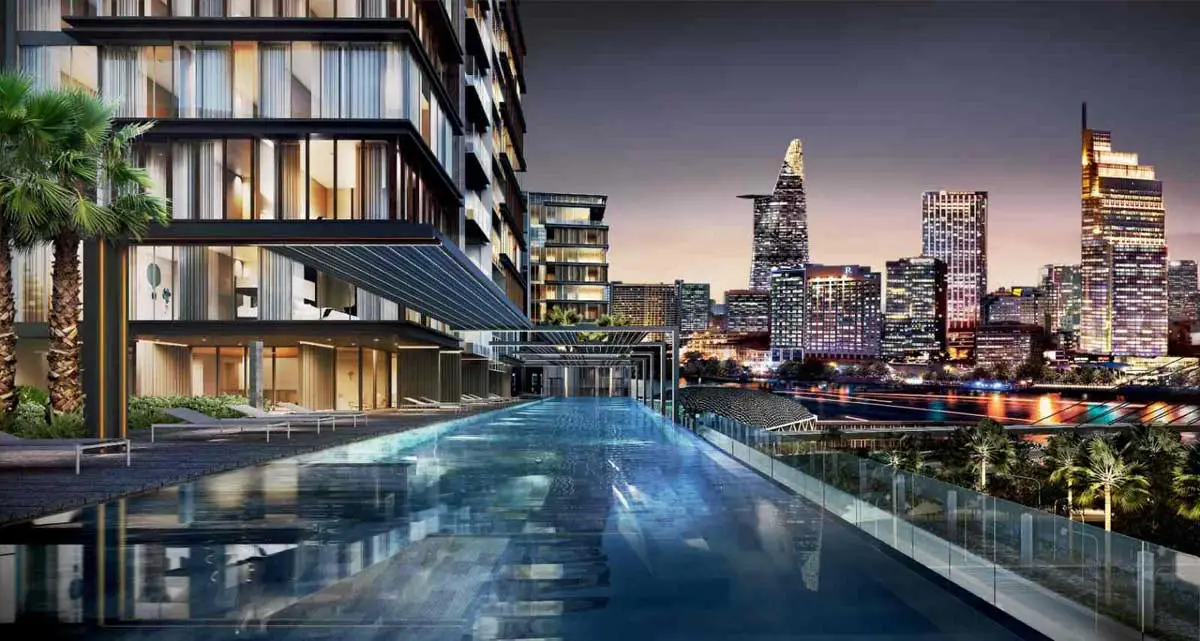 THE SAIGON RIVERFRONT 4 Hồ bơi The Saigon Riverfront Quận 4