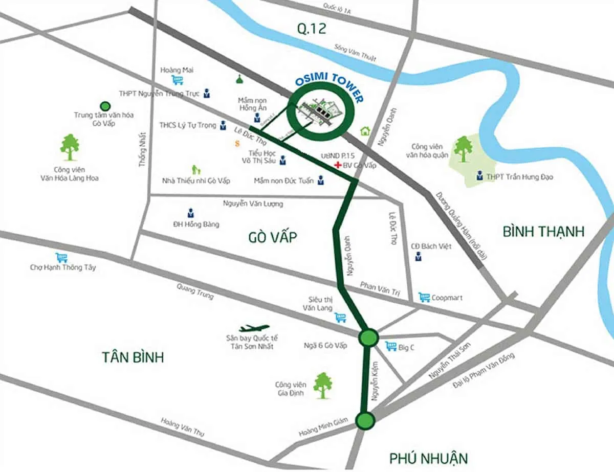 OSIMI TOWER GÒ VẤP 3 Vị trí Dự án Căn hộ Osimi Tower Gò Vấp
