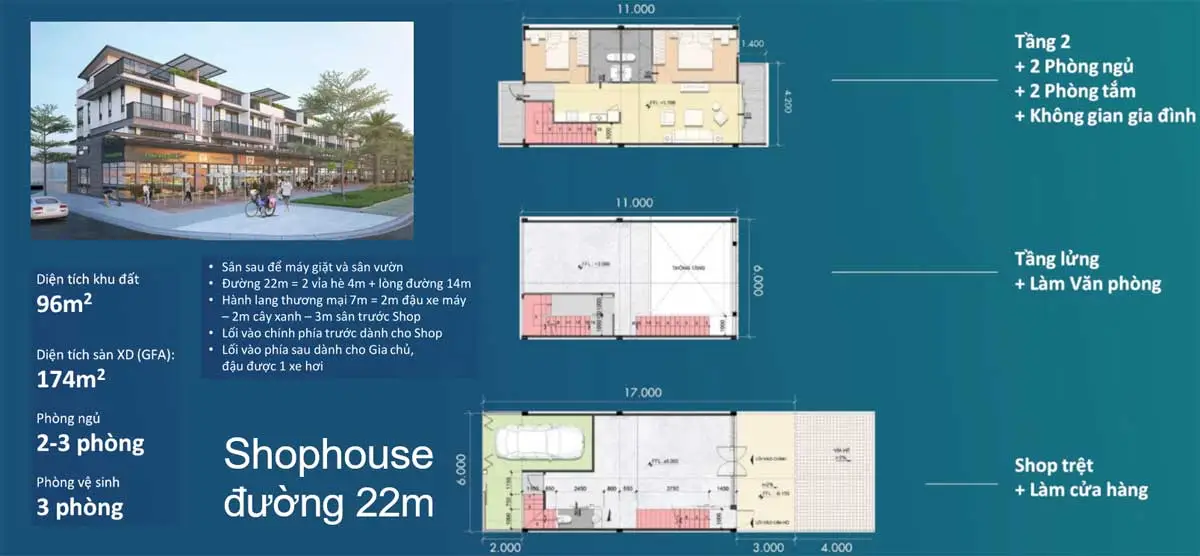 NAM LONG PARAGON ĐẠI PHƯỚC ĐỒNG NAI 8 Thiết kế Shophouse Nam Long Paragon Đại Phước Đồng Nai