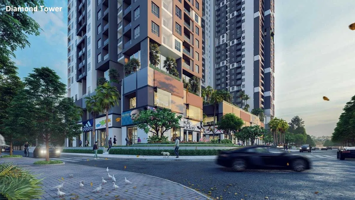 Diamond Tower Dĩ An Bình Dương 3 Trung tâm thương mại Dự án Căn hộ Chung cư Diamond Tower Dĩ An Bình Dương