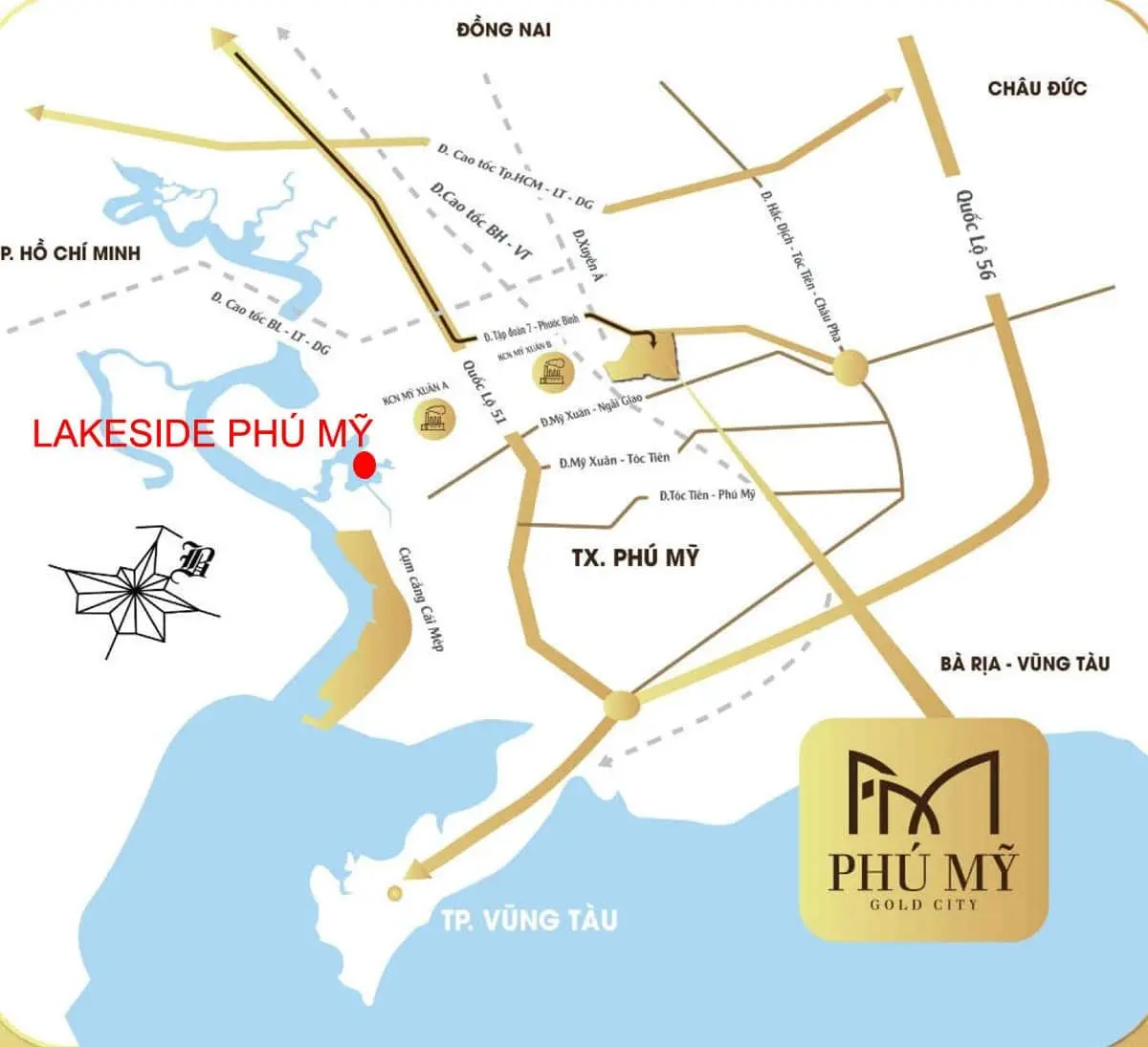 LAKESIDE PHÚ MỸ 3 Vị trí Dự án Khu đô thị LakeSide Phú Mỹ