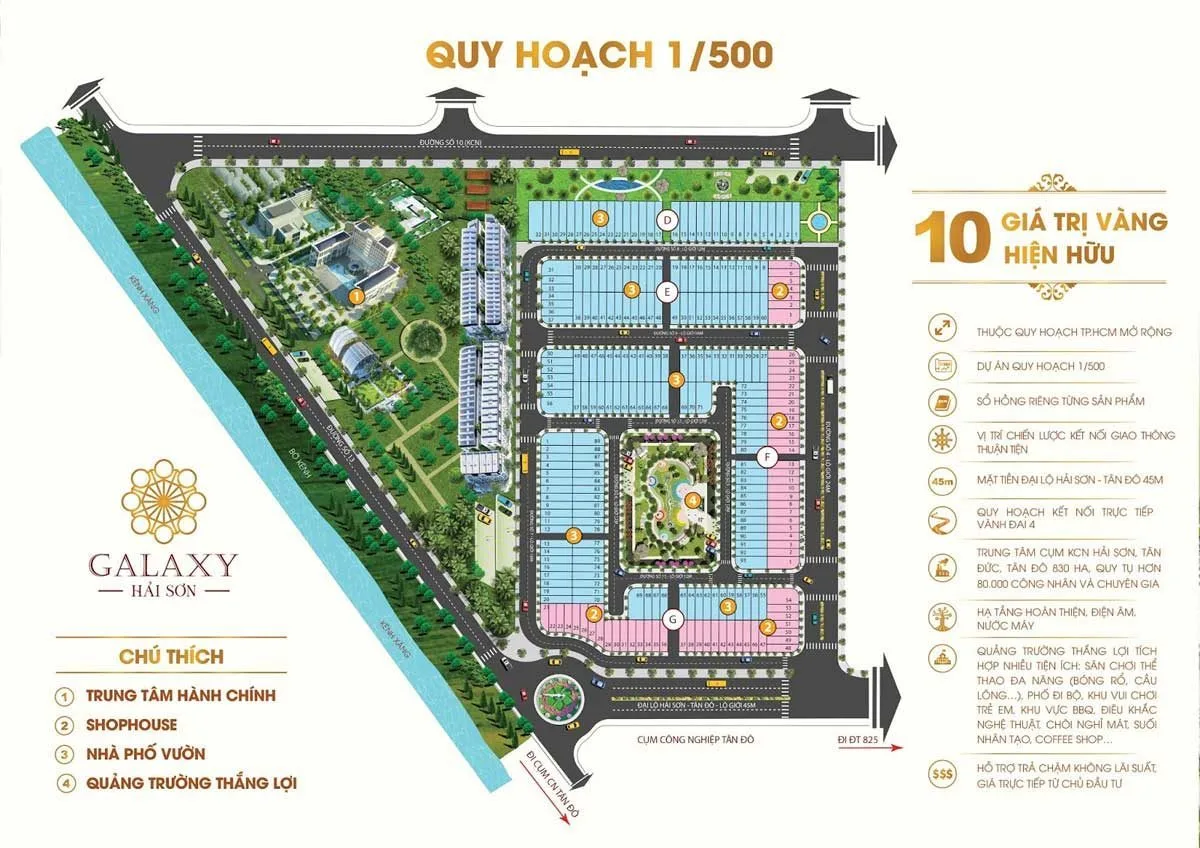 GALAXY HẢI SƠN ĐỨC HÒA LONG AN 7 Mặt bằng Tổng thể Dự án Đất nền Galaxy Hải Sơn