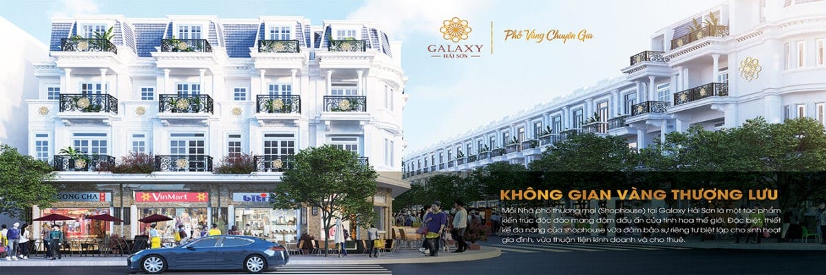 Phối cảnh Shophouse Dự án Galaxy Hải Sơn Đức Hòa Long An