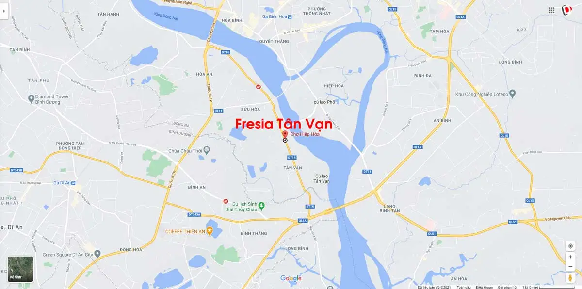 FRESIA TÂN VẠN 2 Vị trí Dự án Căn hộ Chung cư Fresia Tân Vạn Biên Hòa Đồng Nai