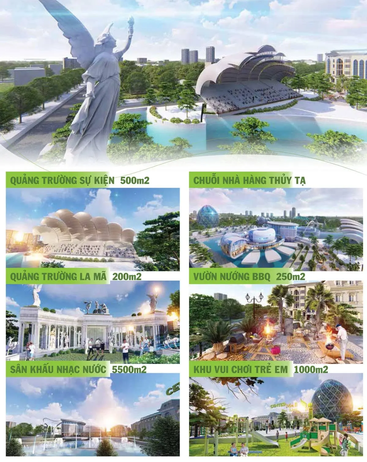 KHU ĐÔ THỊ CENTER MALL BẠC LIÊU 5 Tiện ích nội khu Dự án đất nền Center Mall Bạc Liêu