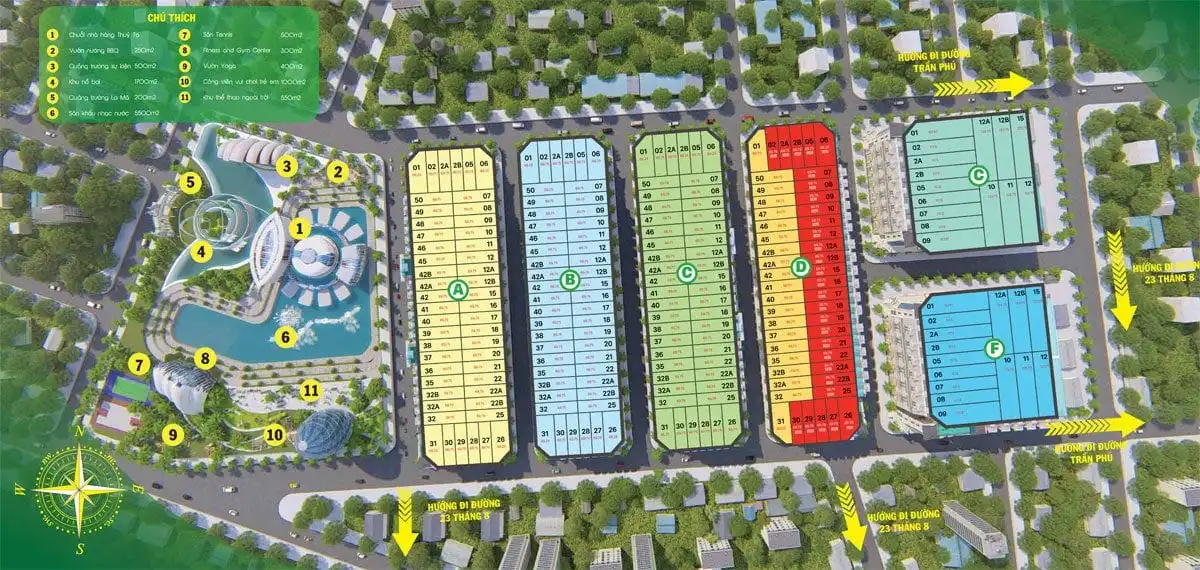 KHU ĐÔ THỊ CENTER MALL BẠC LIÊU 7 Mặt bằng phân lô Dự án đất nền Center Mall Bạc Liêu