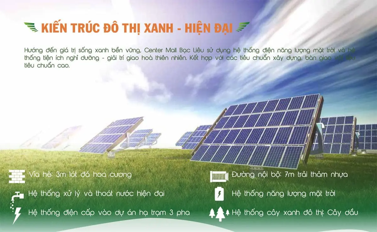 KHU ĐÔ THỊ CENTER MALL BẠC LIÊU 8 Kiến trúc đô thị Xanh Dự án đất nền Center Mall Bạc Liêu