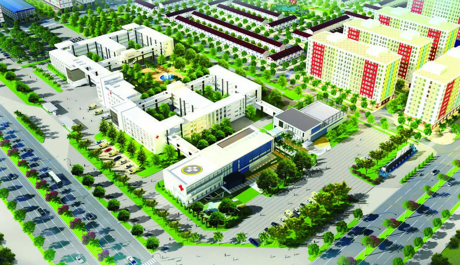 DTA CITY 3 Phối cảnh Bệnh viên Quốc tế DTA