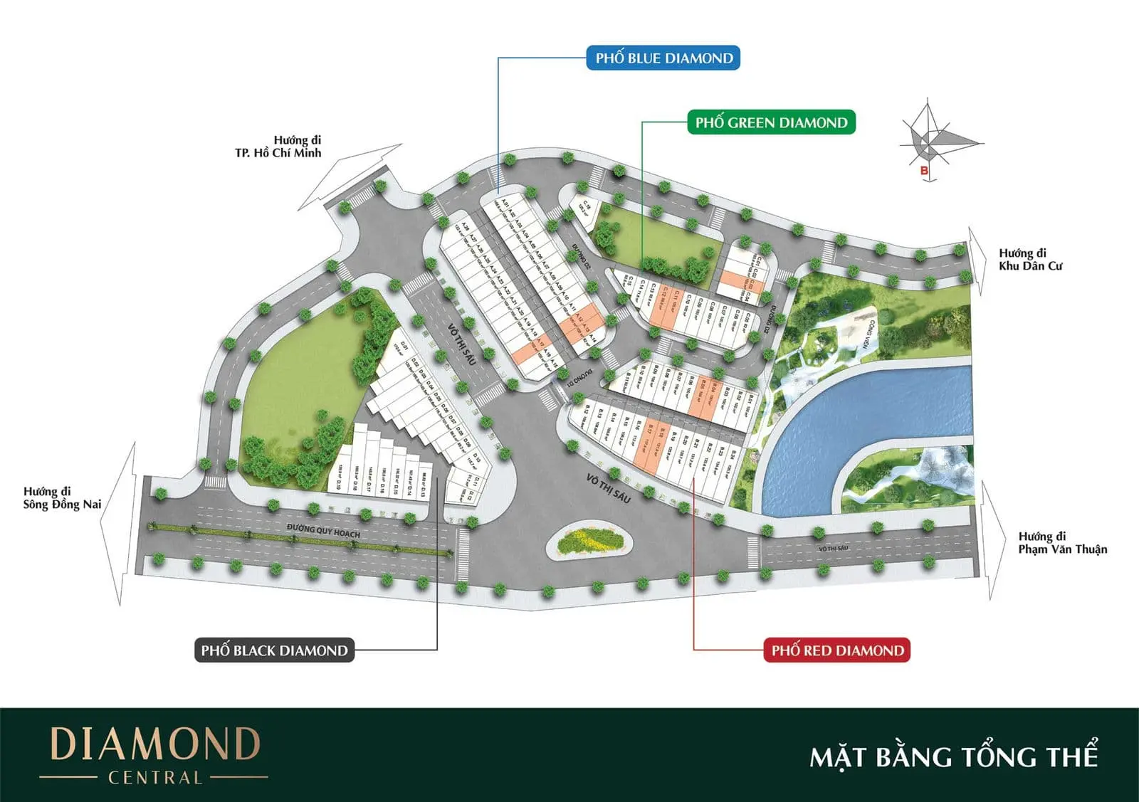 DIAMOND CENTRAL BIÊN HÒA ĐỒNG NAI 10 Mặt bằng Phân lô Nhà phố Diamond Central Biên Hòa Đồng Nai