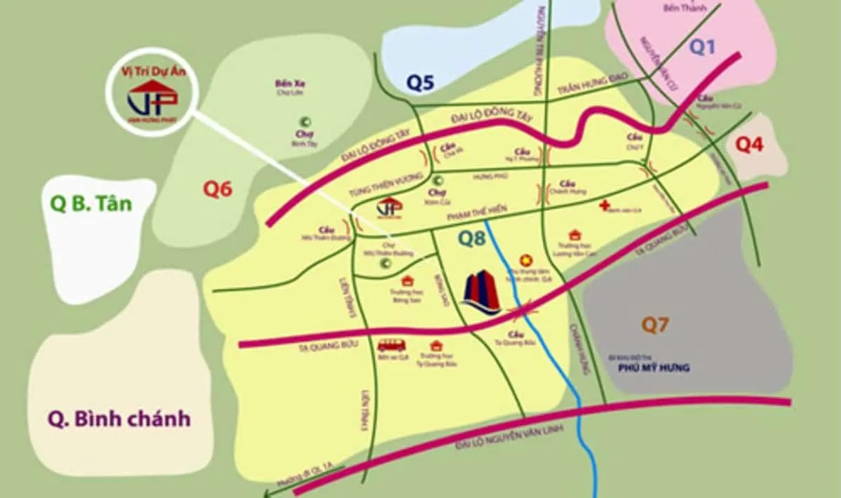 ROYAL PARK RIVERSIDE QUẬN 8 2 Vị trí Royal Park Riverside Quận 8