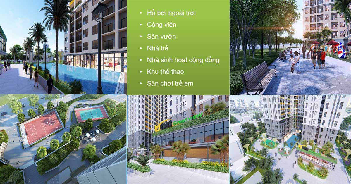 Tiện ích nội khu dự án Bcons Green View 