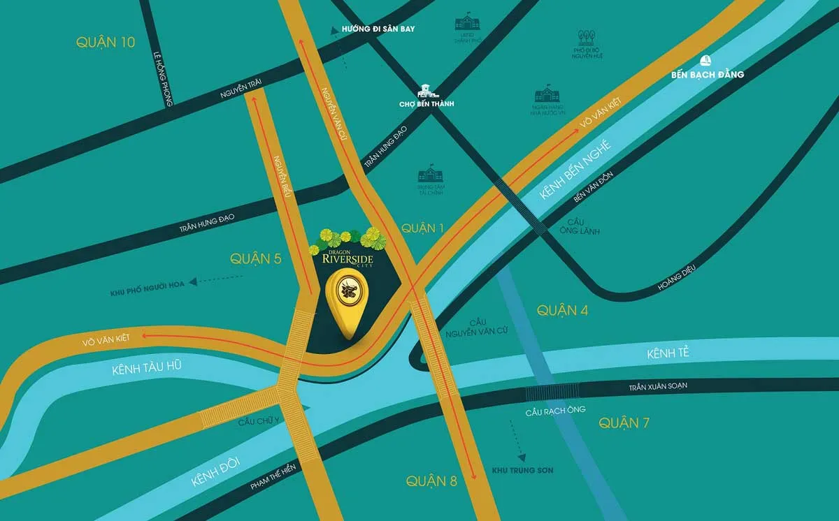 Dragon Riverside City 2 Vị trí Dự án Dragon Riverside City Quận 5