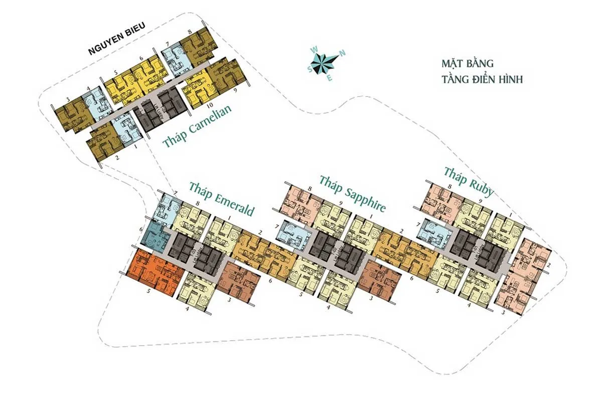 Dragon Riverside City 7 Mặt bằng Tầng Dự án Căn hộ Dragon Riverside City Quận 5