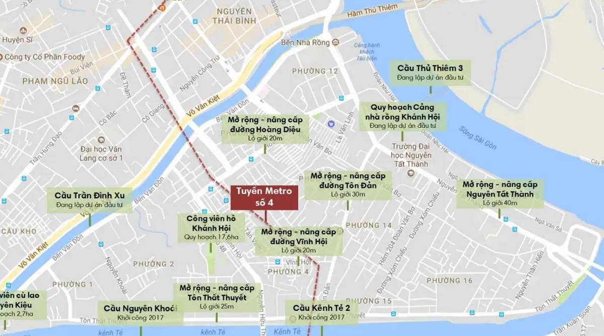 CHARMINGTON IRIS 5 Hạ tầng Quận 4 phát triển như thế nào