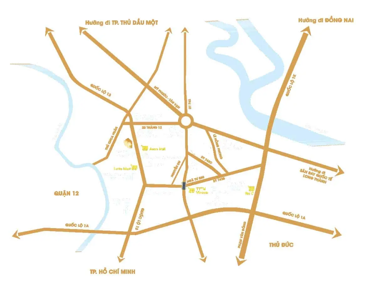 TECCO LUXURY 3 Vị trí Dự án Căn hộ Chung cư Tecco Luxury Thuận An Bình Dương