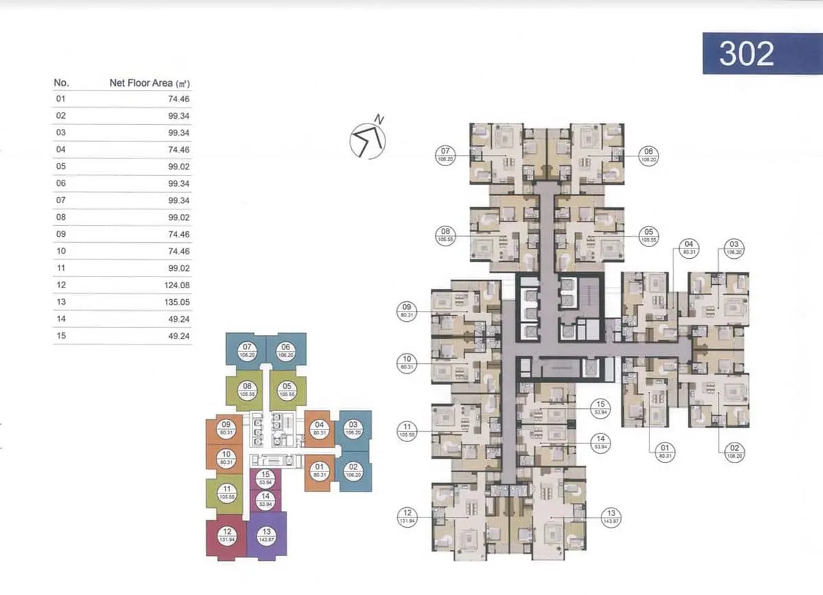 LAIMIAN CITY QUẬN 2 7 Mặt bằng tầng Phân Khu 3 Dự án Laimian City Lương Định Của Quận 2