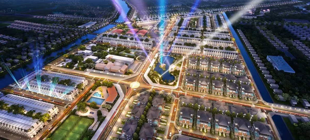 VỊ THANH NEW CITY 2 Phối cảnh Dự án Vị Thanh New City Hậu Giang Về Đêm