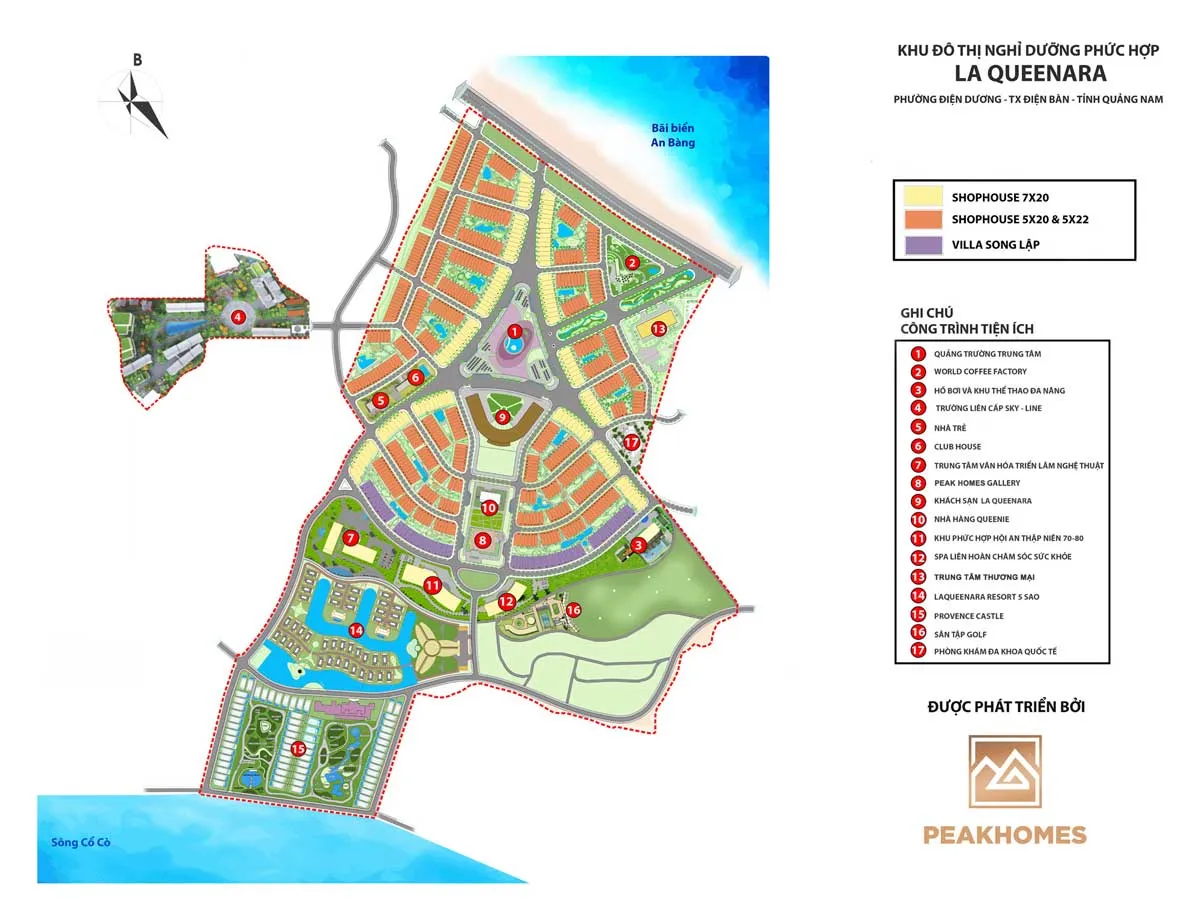 La Queenara 4 Mặt bằng Dự án Khu đô thị La Queenara Hội An Quảng Nam