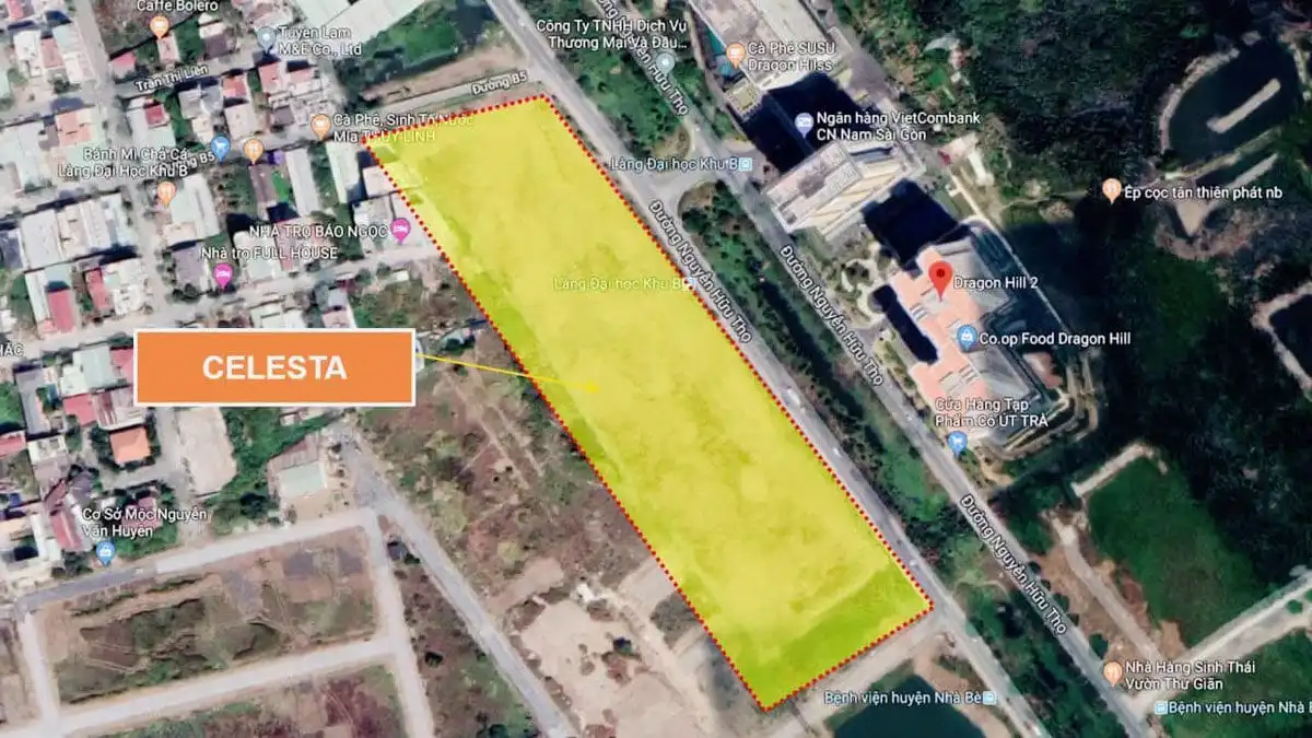 CELESTA RISE KEPPEL LAND NHÀ BÈ 6 Vị trí Khu đất Dự án Celesta Rise Keppel Land Nguyễn Hữu Thọ Nhà Bè