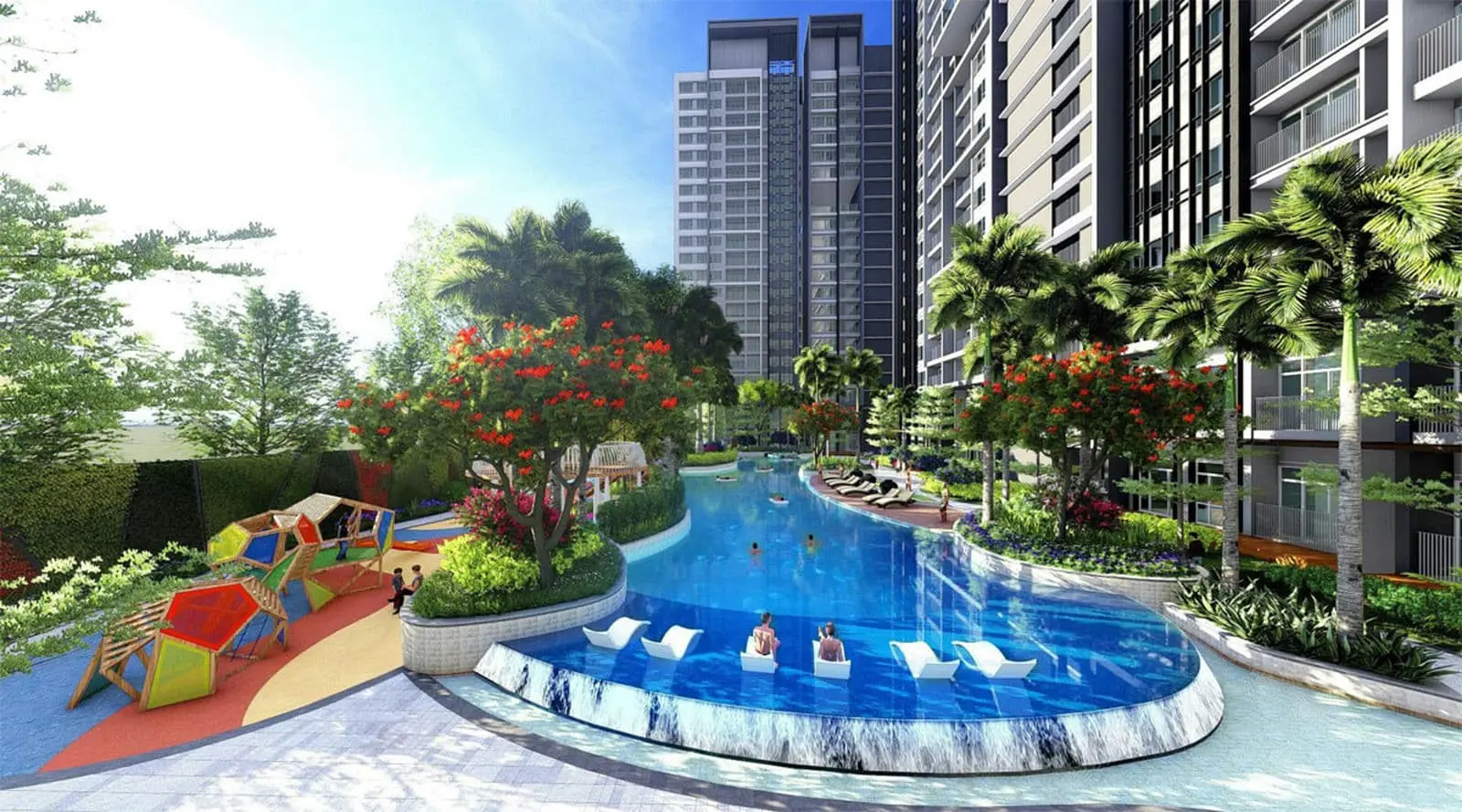 CELESTA RISE KEPPEL LAND NHÀ BÈ 11 Hồ-bơi-phong-cách-nghỉ-dưỡng-dài-50m-celesta-rise