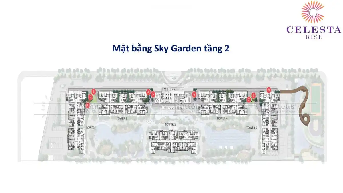 CELESTA RISE KEPPEL LAND NHÀ BÈ 17 Mặt bằng tầng 2 Dự án Căn hộ Chung cư Celesta Keppel Land