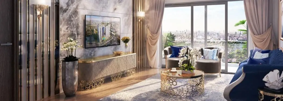 CELESTA RISE KEPPEL LAND NHÀ BÈ 23 Phòng khách Căn hộ Celesta Rise Nhà Bè