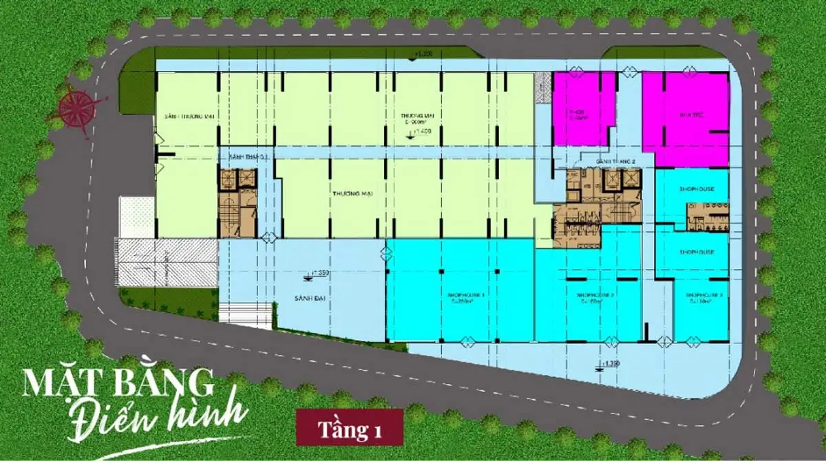 Legend Complex 8 Mặt bằng tầng 1 Dự án Căn hộ Legend Complex