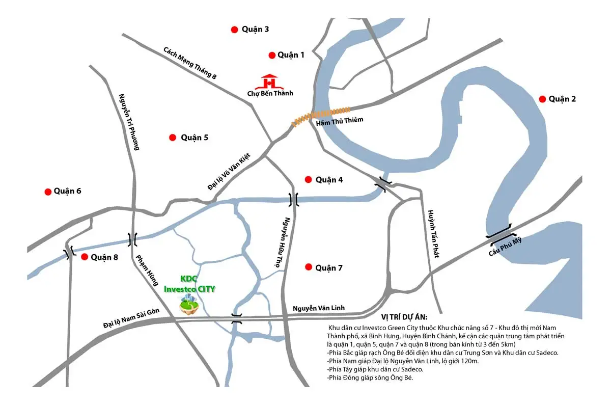 INVESTCO GREEN CITY 2 Vị trí Dự án Căn hộ Investco Green City Bình Chánh