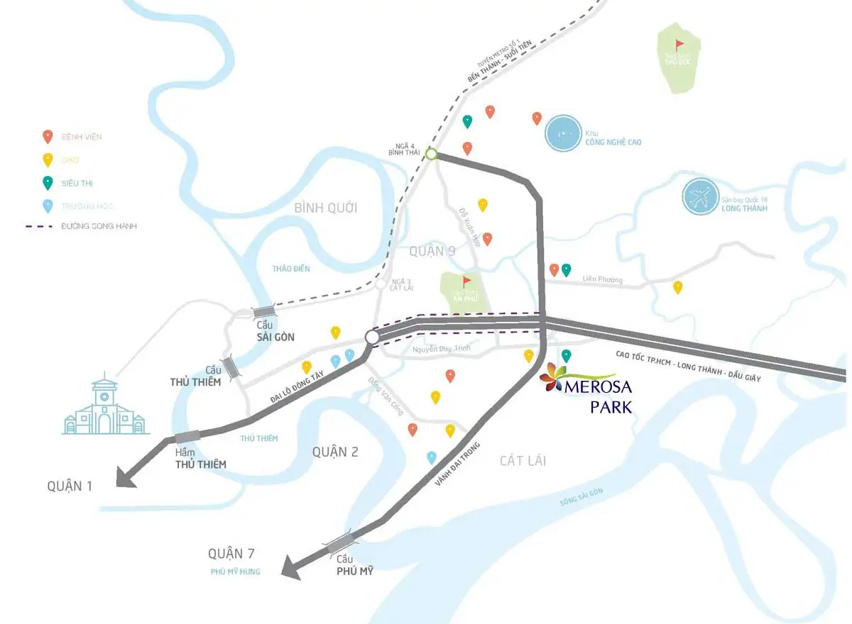 Merosa Park 2 Vị trí Dự án Merosa Park Khang Điền Quận 9