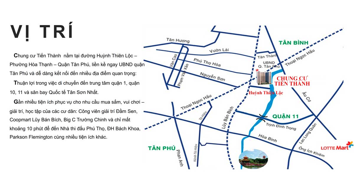 Vị trí Dự án Căn hộ Chung cư Tiến Thành Tân Phú