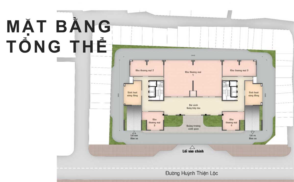 Mặt bằng tổng thể Dự án Căn hộ Chung cư Tiến Thành Tân Phú