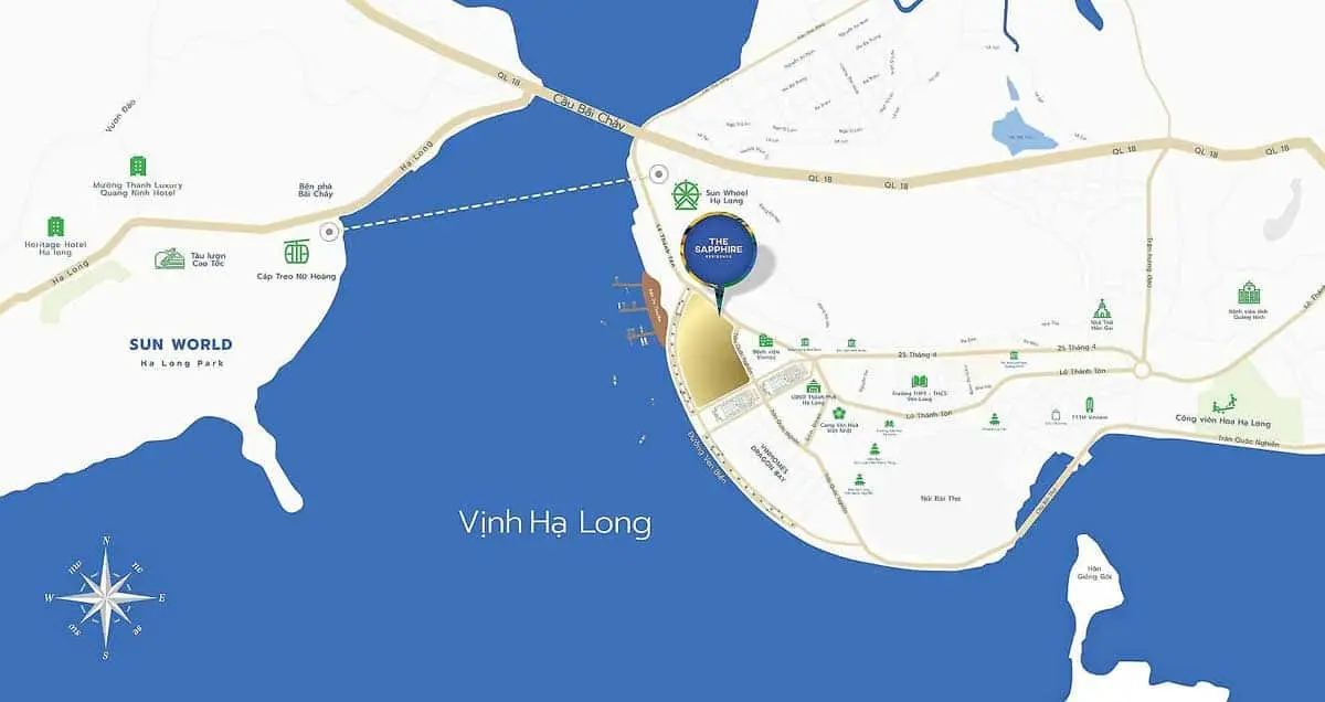 Best Western Premier Sapphire 3 Vị trí Dự án Khu đô thị Best Western Premier Sapphire Hạ Long Quảng Ninh