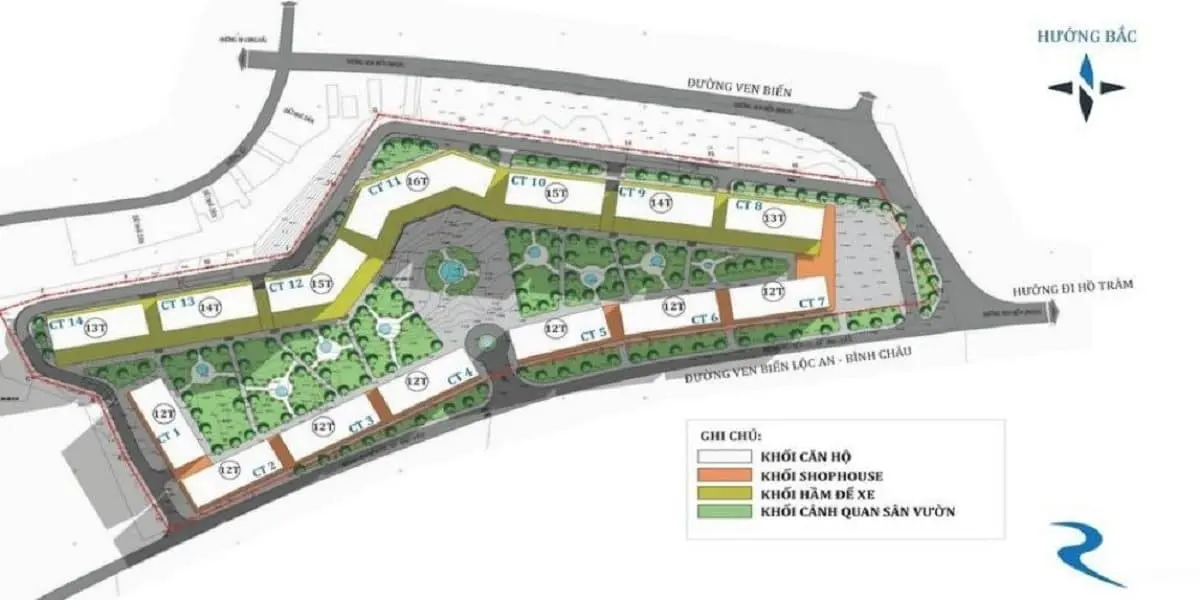 RAY DE MANOR HỒ TRÀM 7 Mặt bằng tổng thể dự án Ray De Manor