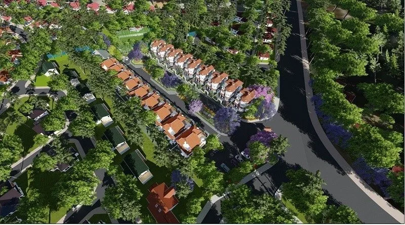 DỰ ÁN BIỆT THỰ VILLA TOWN ĐÀ LẠT 2 Phối cảnh khu Villa Town