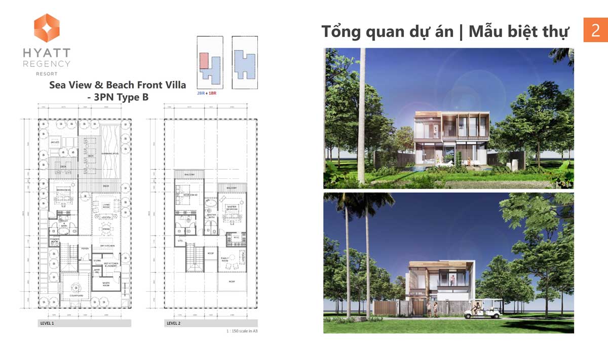 Thiết kế Sea View Villa & Beach Front Villa 3PN