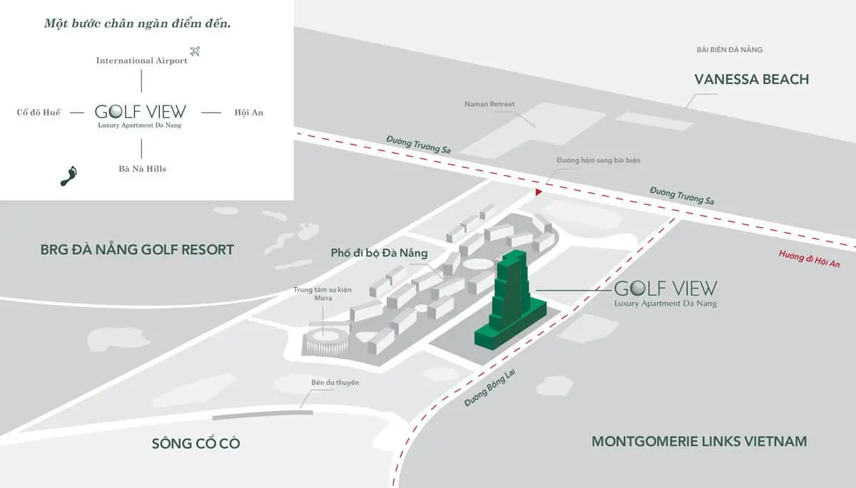 GOLF VIEW LUXURY APARTMENT 3 Vị trí Dự án Căn hộ Golf View Luxury Apartment Đà Nẵng