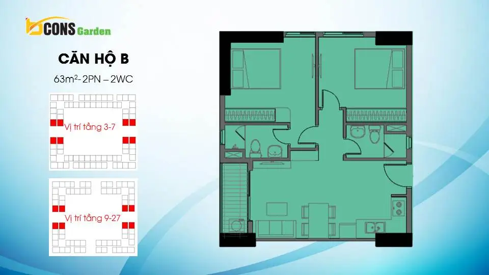 BCONS GARDEN BÌNH DƯƠNG 16 Căn loại B Bcons Garden