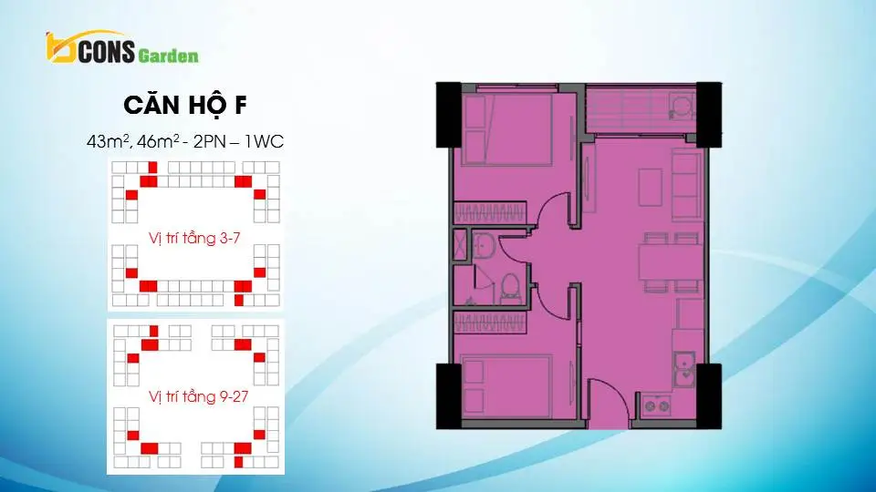 BCONS GARDEN BÌNH DƯƠNG 20 Căn loại F Bcons Garden